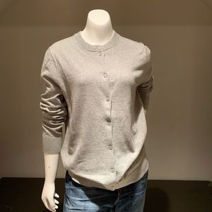 J. CREW Factory Gray Caryn Cardigan Sweater Size M